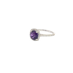 Amethyst Halo Ring Amethyst Halo Ring
