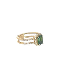 Chrome Diopside and Yellow Gold Ring Chrome Diopside and Yellow Gold Ring