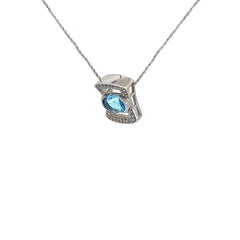 Blue Topaz and Diamond Pendant Blue Topaz and Diamond Pendant