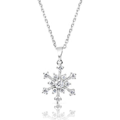 White Gold Snowflake Diamond Pendant White Gold Snowflake Diamond Pendant