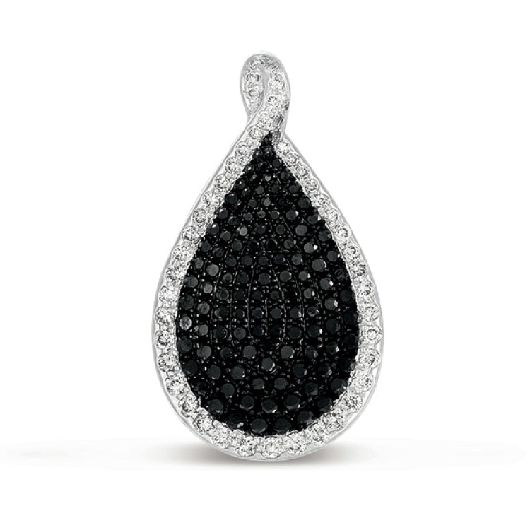 14 KT Black Diamonds Shape White & Black Diamond Gold Pendant 14 KT Black Diamonds Shape White & Black Diamond Gold Pendant