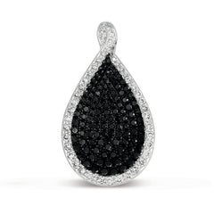 14 KT Black Diamonds Shape White & Black Diamond Gold Pendant 14 KT Black Diamonds Shape White & Black Diamond Gold Pendant