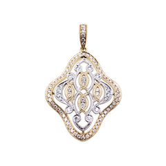 14 KT Rounds Shape White & Yellow Gold Pendant 14 KT Rounds Shape White & Yellow Gold Pendant