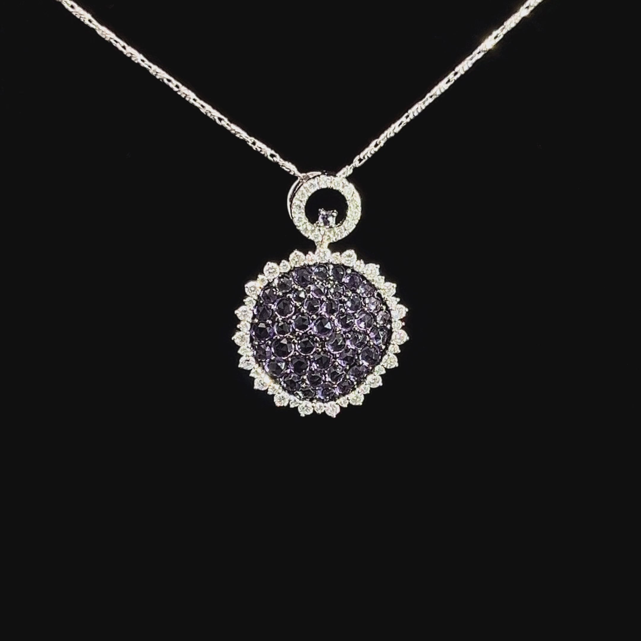 Elegant Diamond Amethyst Pendant