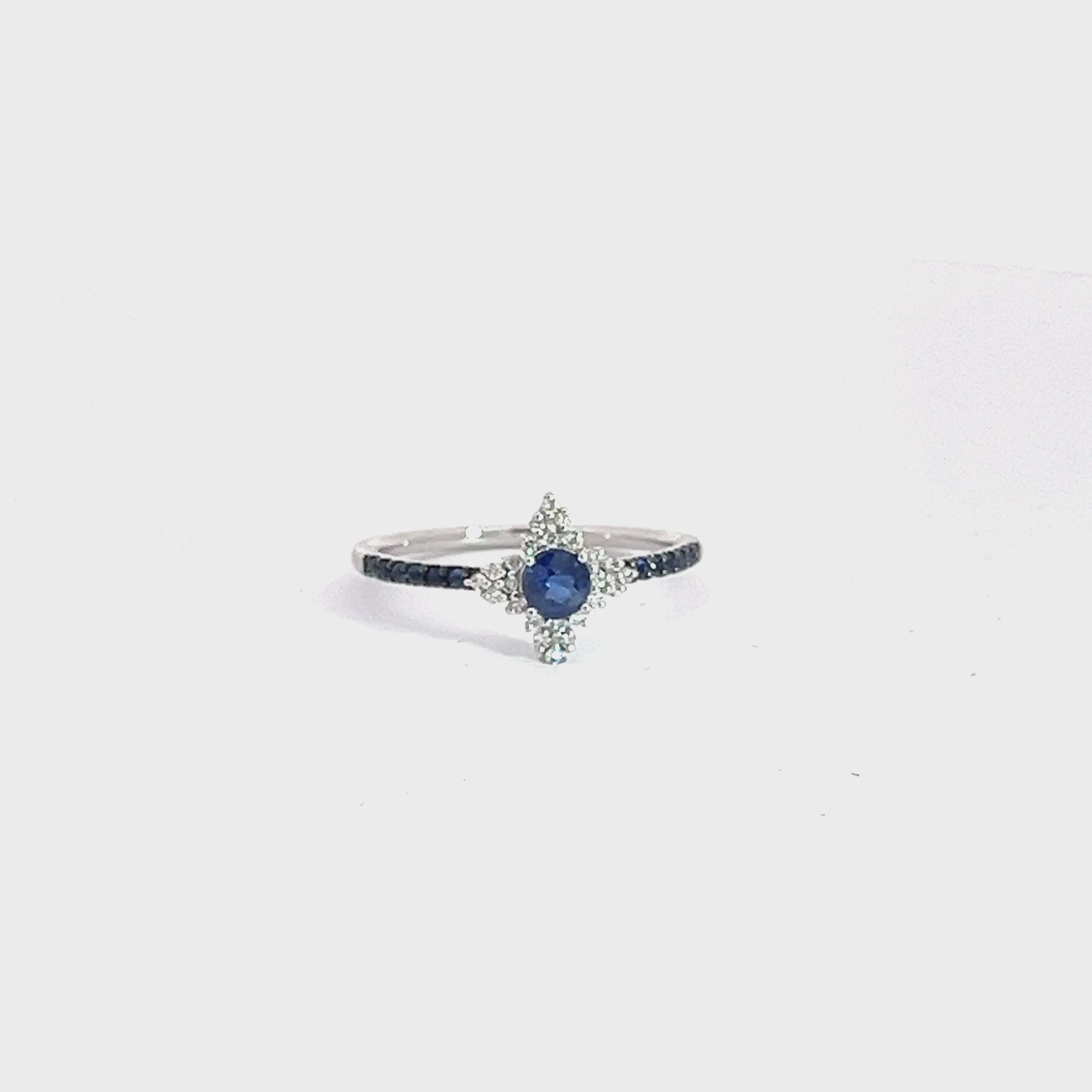 Fun Sapphire and Diamond Ring