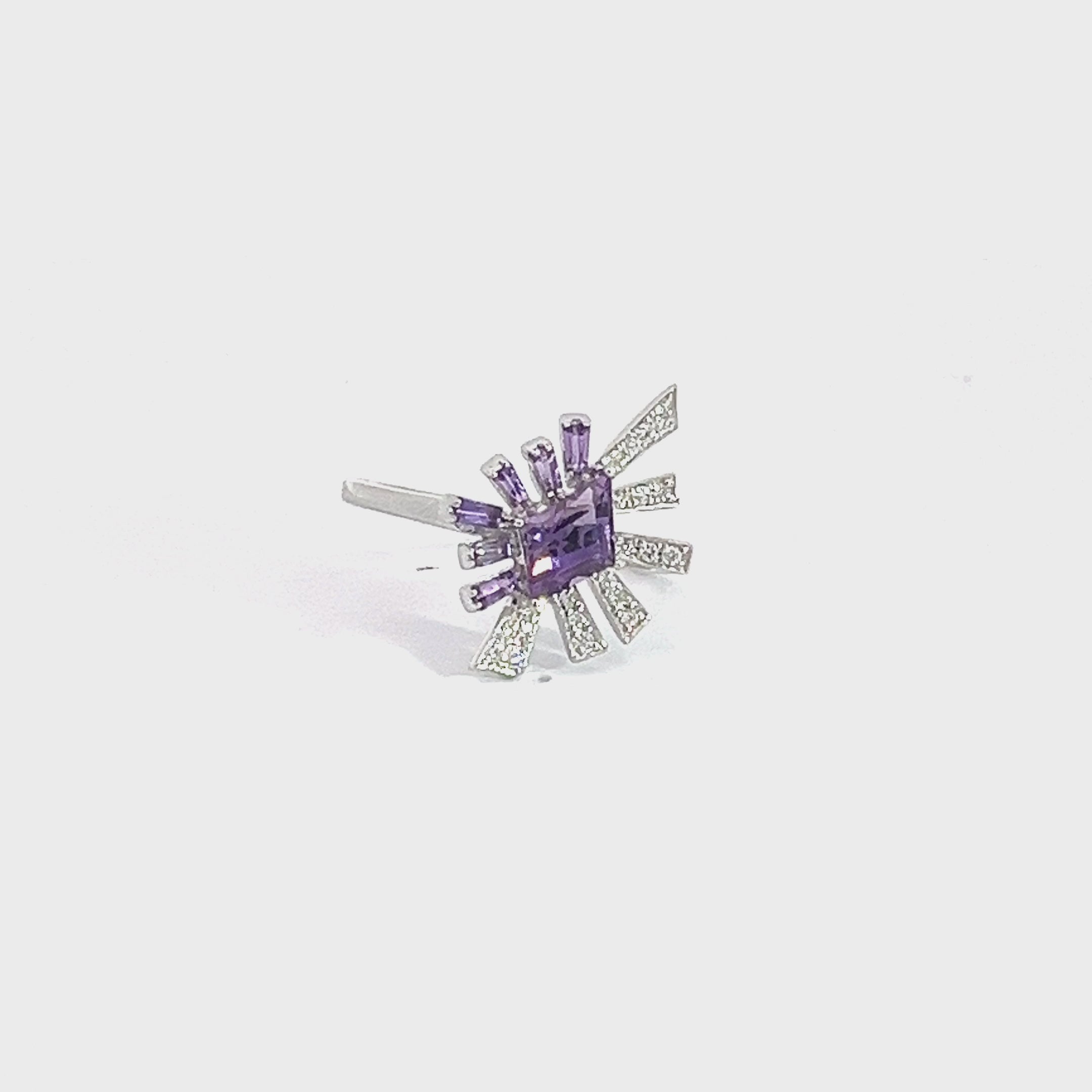 Amethyst and Diamond Ring