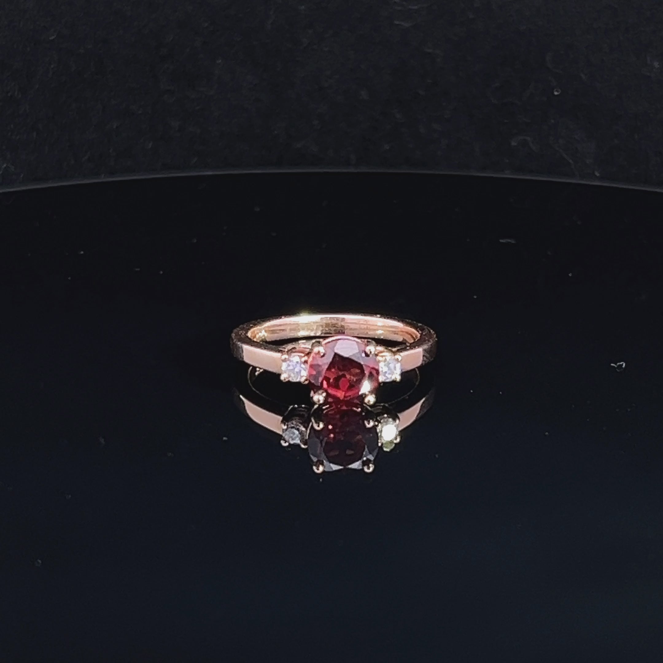 Garnet and Diamond Ring