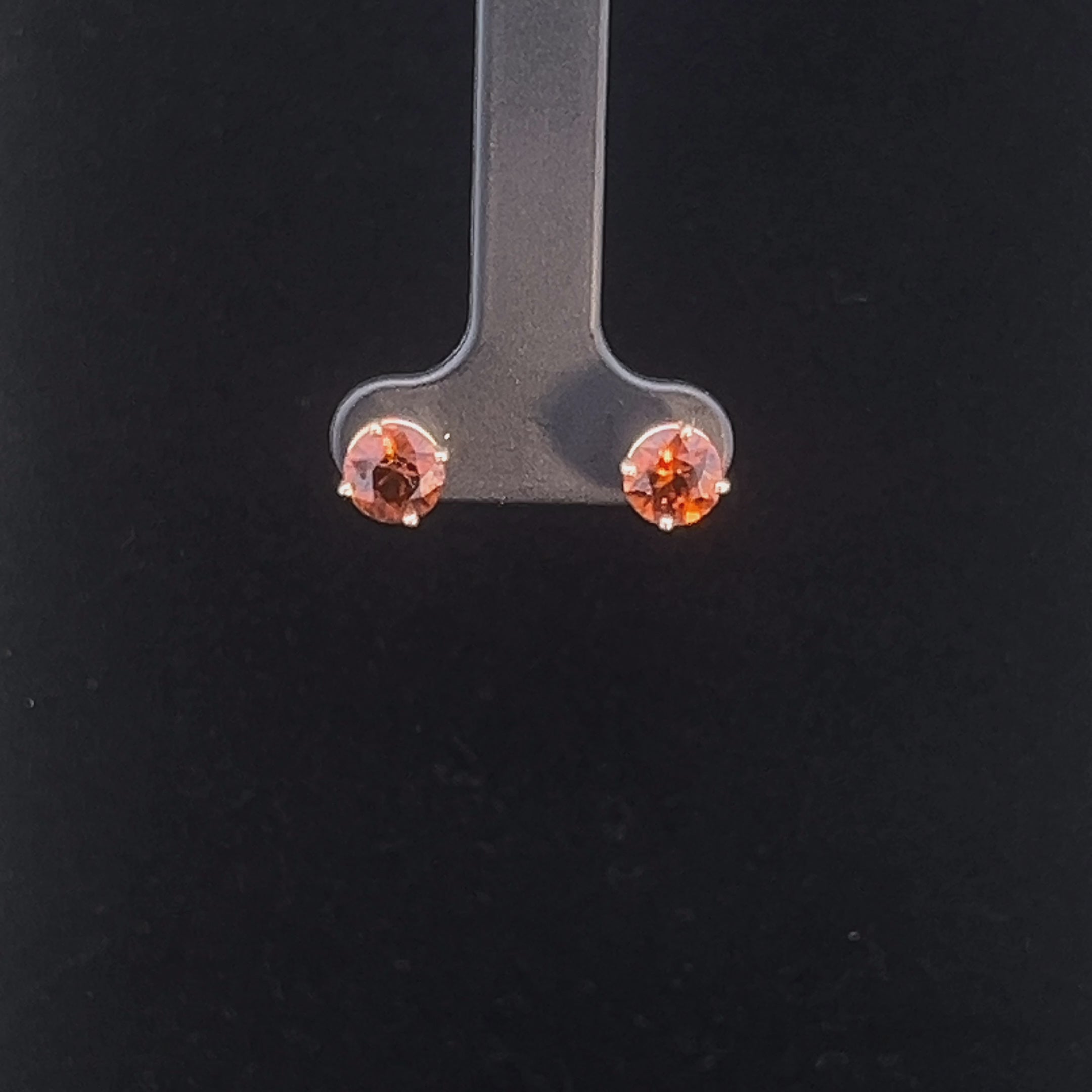 Orange Zircon Earrings