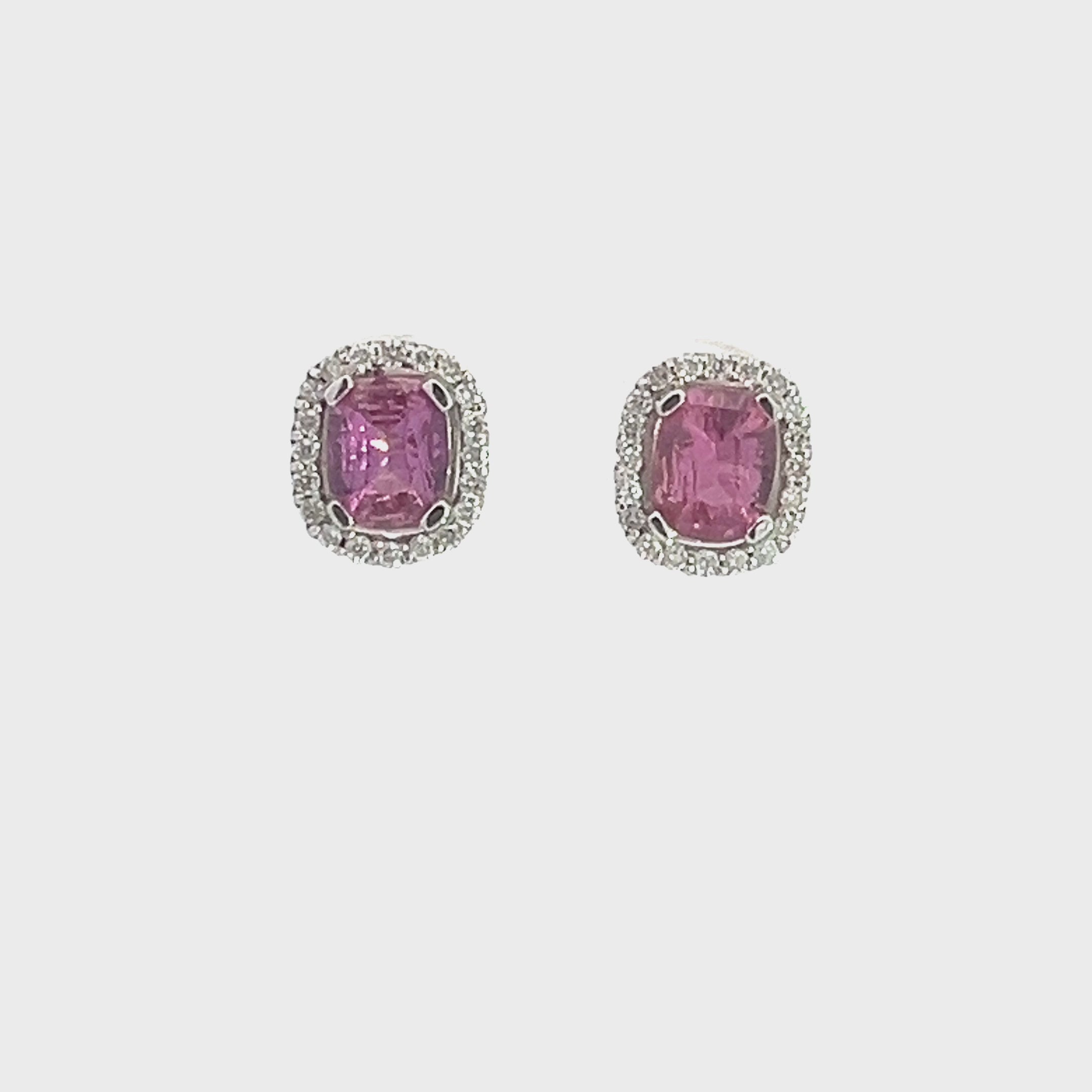 Pink Sapphire Earrings