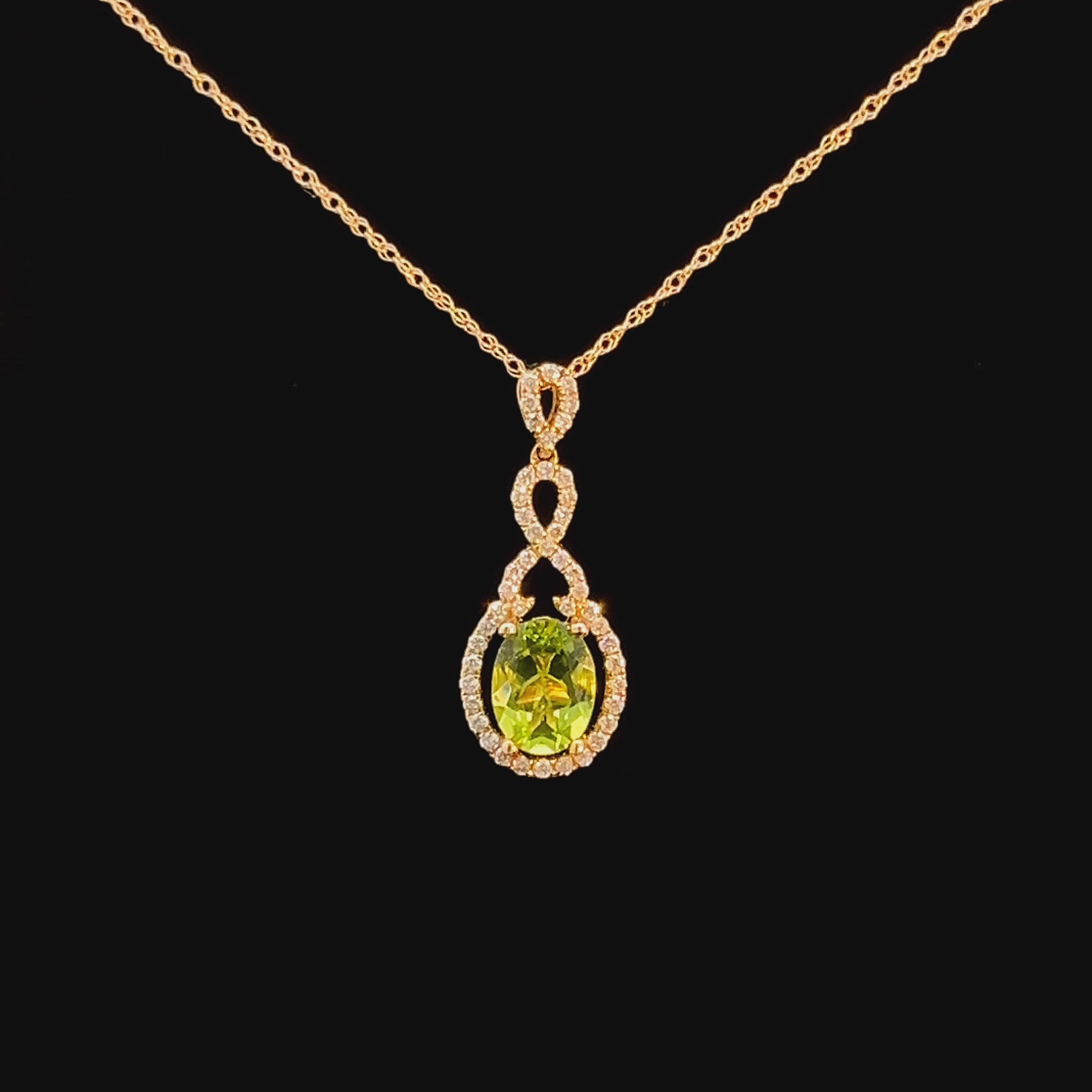 Peridot and Diamond Necklace