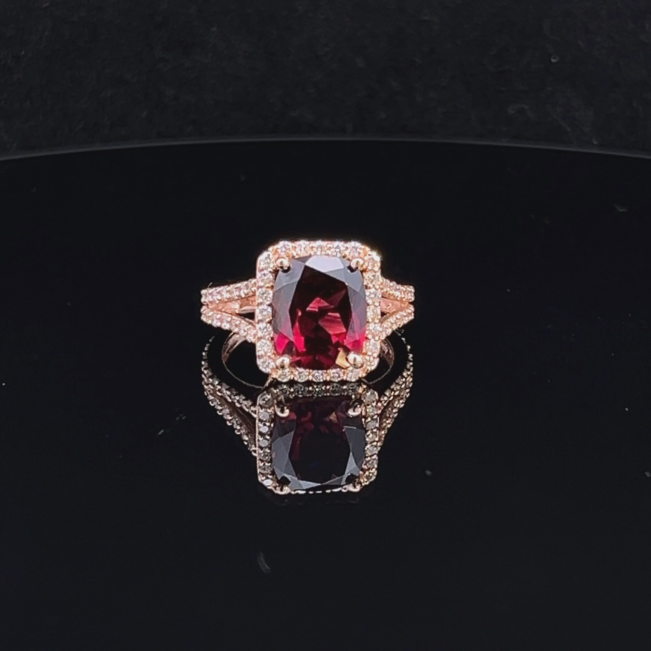 Rhodalite Garnet Ring