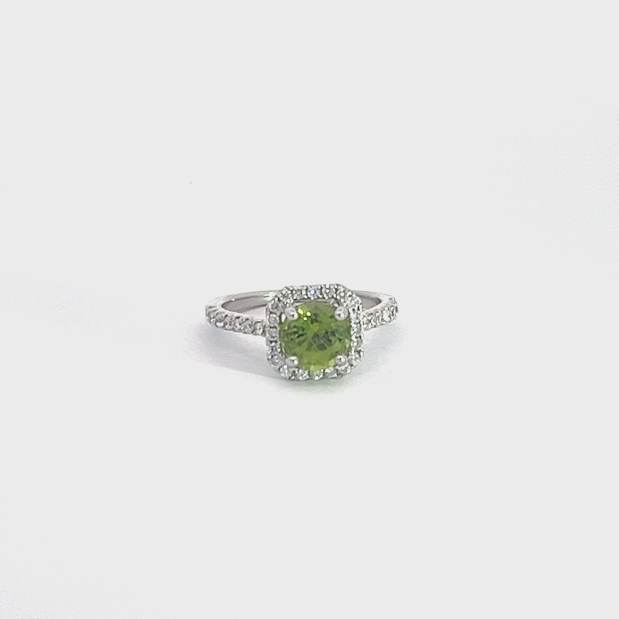 Peridot and Diamond Ring