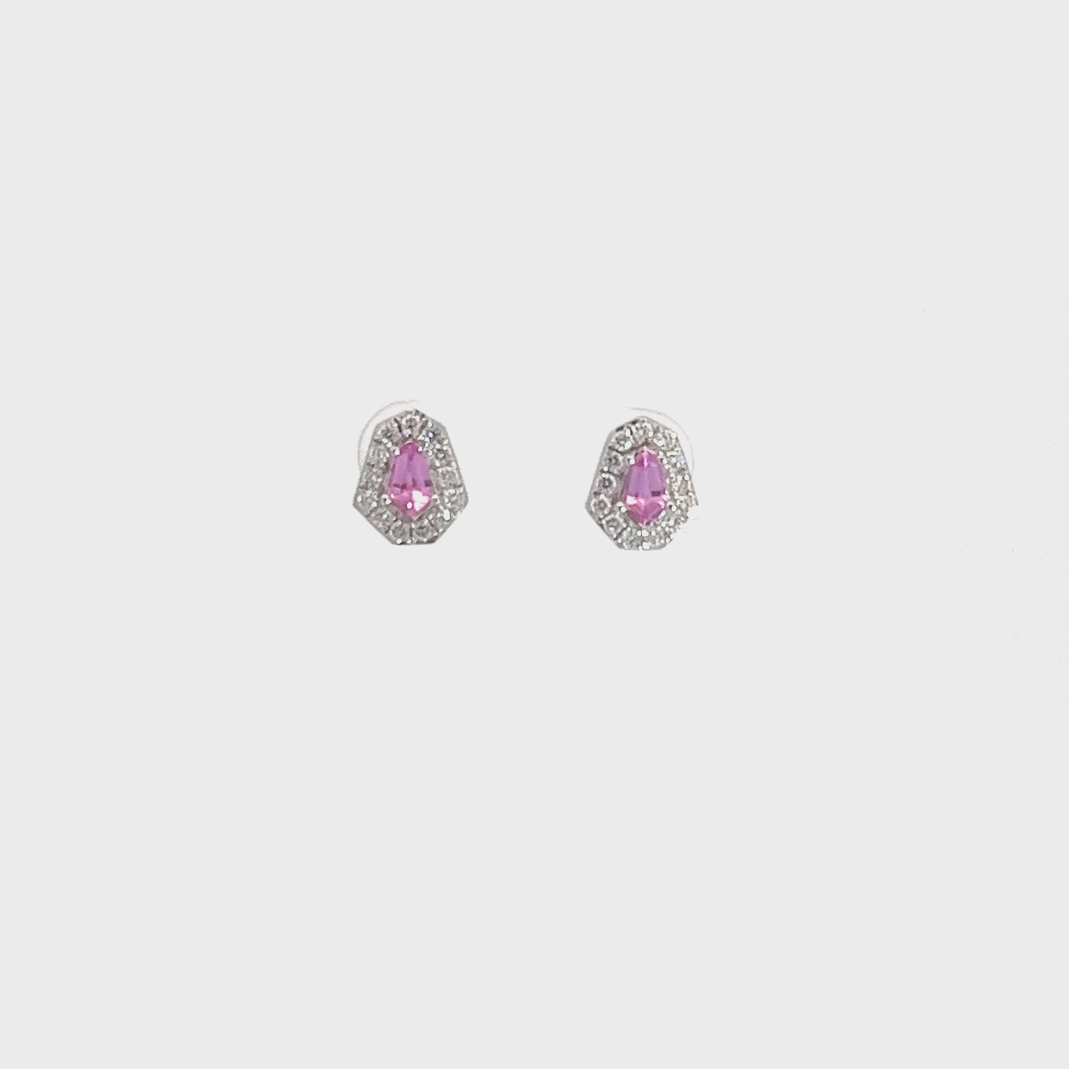 Pink Sapphire Studs
