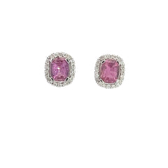 Pink Sapphire Earrings