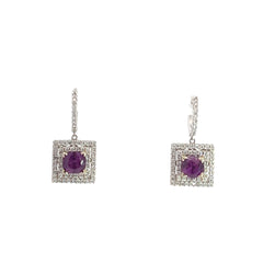 Purple Sapphire Earrings