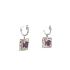 Purple Sapphire Earrings