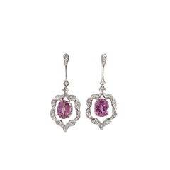 Pink Sapphire Drop Earrings