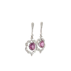 Pink Sapphire Drop Earrings