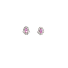 Pink Sapphire Studs