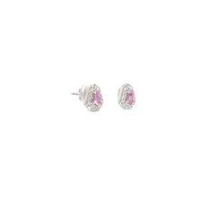 Pink Sapphire Studs
