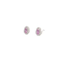 Pink Sapphire Studs