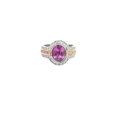 Custom 4.06ct Pink Sapphire Ring