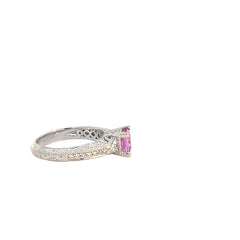 .91ct Pink Sapphire and Diamond Ring