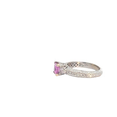 .91ct Pink Sapphire and Diamond Ring