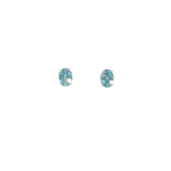 Blue Zircon Stud Earrings