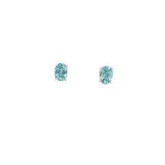Blue Zircon Stud Earrings