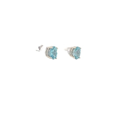Blue Zircon Stud Earrings