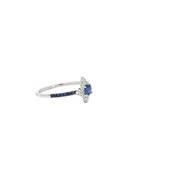 Fun Sapphire and Diamond Ring