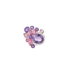 Amethyst and Tourmaline Ring