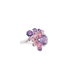 Amethyst and Tourmaline Ring