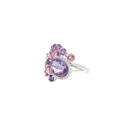 Amethyst and Tourmaline Ring