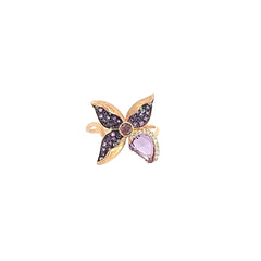 Amethyst Floral Ring