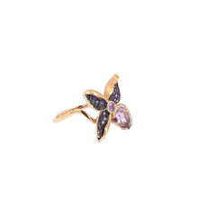 Amethyst Floral Ring
