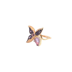 Amethyst Floral Ring