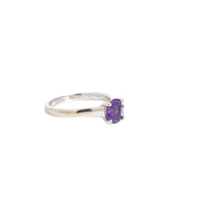 Amethyst Solitaire Ring