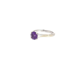 Amethyst Solitaire Ring