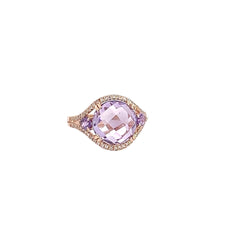 Stunning Amethyst and Diamond Ring
