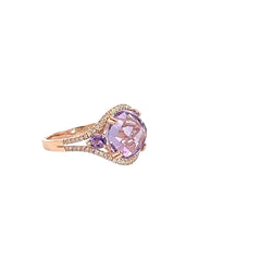 Stunning Amethyst and Diamond Ring