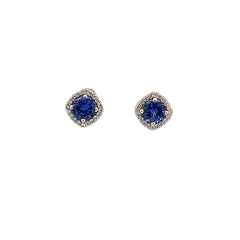 Tanzanite Halo Earrings