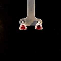 Red Garnet Trillion Studs