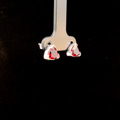 Red Garnet Trillion Studs