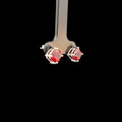 Red Garnet Stud Earrings