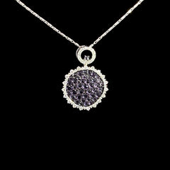 Elegant Diamond Amethyst Pendant