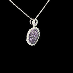 Elegant Diamond Amethyst Pendant