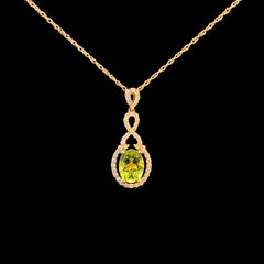 Peridot and Diamond Necklace