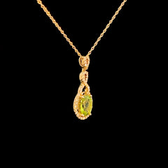 Peridot and Diamond Necklace